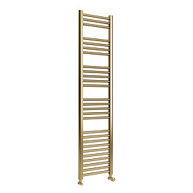 Toreno Heated Towel Rail – Brushed Brass – 400 x 1600mm – Straight Bars