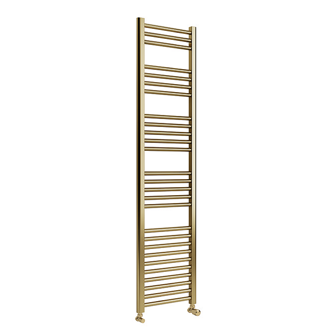 Toreno Heated Towel Rail – Brushed Brass – 400 x 1600mm – Straight Bars