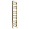Toreno Heated Towel Rail – Brushed Brass – 400 x 1800mm – Curved Bars