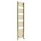 Toreno Heated Towel Rail – Brushed Brass – 400 x 1800mm – Curved Bars