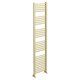 Toreno Heated Towel Rail – Brushed Brass – 400 x 1800mm – Straight Bars