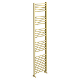 Toreno Heated Towel Rail – Brushed Brass – 400 x 1800mm – Straight Bars