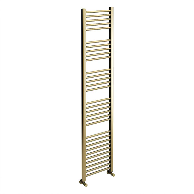 Toreno Heated Towel Rail – Brushed Brass – 400 x 1800mm – Straight Bars