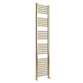 Toreno Heated Towel Rail – Brushed Brass – 400 x 1800mm – Straight Bars
