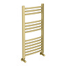 Toreno Heated Towel Rail - Brushed Brass - 400 x 800mm - Curved Bars
