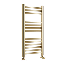 Toreno Heated Towel Rail – Brushed Brass – 400 x 800mm – Straight Bars