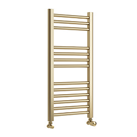 Toreno Heated Towel Rail – Brushed Brass – 400 x 800mm – Straight Bars