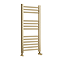 Toreno Heated Towel Rail – Brushed Brass – 400 x 800mm – Straight Bars