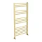 Toreno Heated Towel Rail – Brushed Brass – 500 x 1000mm – Straight Bars