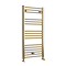 Toreno Heated Towel Rail – Brushed Brass – 500 x 1000mm – Straight Bars