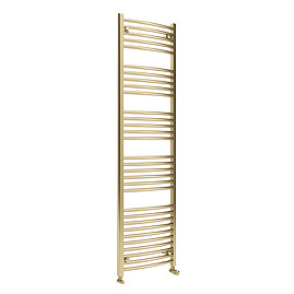 Toreno Heated Towel Rail – Brushed Brass – 500 x 1800mm – Curved Bars