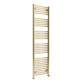 Toreno Heated Towel Rail – Brushed Brass – 500 x 1800mm – Curved Bars