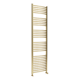 Toreno Heated Towel Rail – Brushed Brass – 500 x 1800mm – Curved Bars