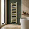 Toreno Heated Towel Rail – Brushed Brass – 500 x 1800mm – Straight Bars