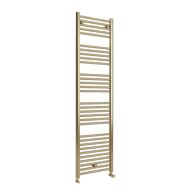 Toreno Heated Towel Rail – Brushed Brass – 500 x 1800mm – Straight Bars