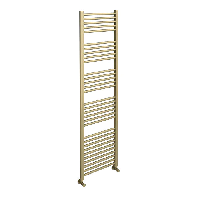 Toreno Heated Towel Rail – Brushed Brass – 500 x 1800mm – Straight Bars