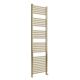 Toreno Heated Towel Rail – Brushed Brass – 500 x 1800mm – Straight Bars