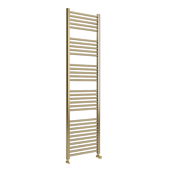 Toreno Heated Towel Rail – Brushed Brass – 500 x 1800mm – Straight Bars
