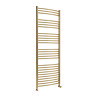 Toreno Heated Towel Rail - Brushed Brass - 600 x 1600mm - Curved Bars