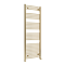 Toreno Heated Towel Rail - Brushed Brass - 600 x 1600mm - Curved Bars
