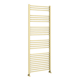 Toreno Heated Towel Rail – Brushed Brass – 600 x 1600mm – Straight Bars