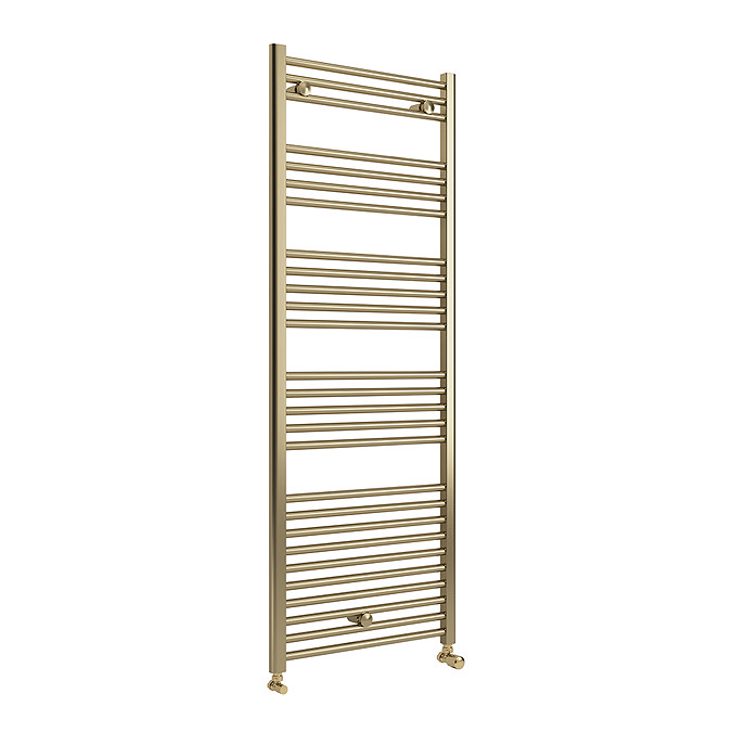 Toreno Heated Towel Rail – Brushed Brass – 600 x 1600mm – Straight Bars