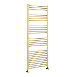 Toreno Heated Towel Rail – Brushed Brass – 600 x 1600mm – Straight Bars
