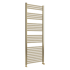 Toreno Heated Towel Rail – Brushed Brass – 600 x 1600mm – Straight Bars