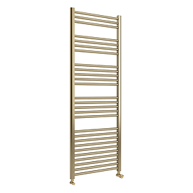 Toreno Heated Towel Rail – Brushed Brass – 600 x 1600mm – Straight Bars