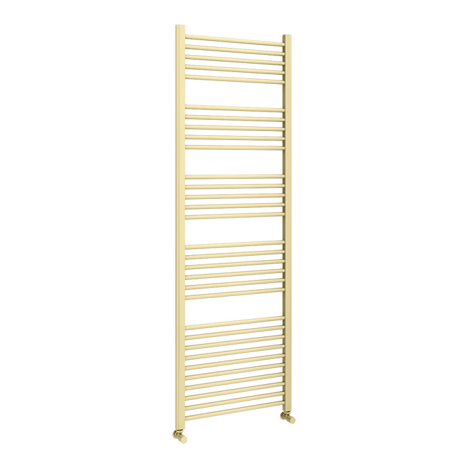 Toreno Heated Towel Rail – Brushed Brass – 600 x 1800mm – Straight Bars
