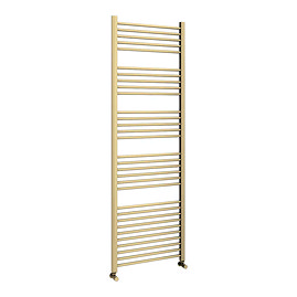 Toreno Heated Towel Rail – Brushed Brass – 600 x 1800mm – Straight Bars