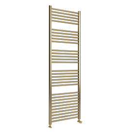 Toreno Heated Towel Rail – Brushed Brass – 600 x 1800mm – Straight Bars