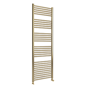 Toreno Heated Towel Rail – Brushed Brass – 600 x 1800mm – Straight Bars