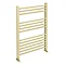 Toreno Heated Towel Rail – Brushed Brass – 600 x 800mm – Straight Bars