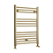 Toreno Heated Towel Rail – Brushed Brass – 600 x 800mm – Straight Bars
