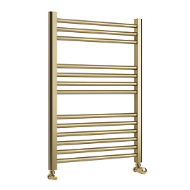 Toreno Heated Towel Rail – Brushed Brass – 600 x 800mm – Straight Bars