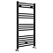 Toreno Heated Towel Rail - Matt Black - 600 x 1000mm - Straight Bars