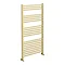 Toreno Heated Towel Rail – Brushed Brass – 600 x 1200mm – Straight Bars