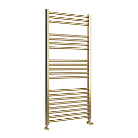 Toreno Heated Towel Rail – Brushed Brass – 600 x 1200mm – Straight Bars