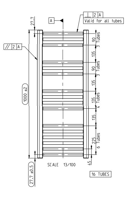 Toreno Matt Black 1000 x 500mm Straight Heated Towel Rail with Valves & Electric Heating Kit