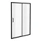 Toreno Matt Black 1400 x 1900 Sliding Shower Door