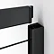 Toreno Matt Black 1400 x 900mm Double Sliding Door Shower Enclosure + Slate Effect Tray  Profile Lar