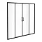 Toreno Matt Black 1700 x 1900 Double Sliding Shower Door