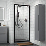 Toreno Matt Black 760 x 1900 Pivot Shower Door