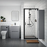 Toreno Matt Black 760 x 1900 Pivot Shower Door