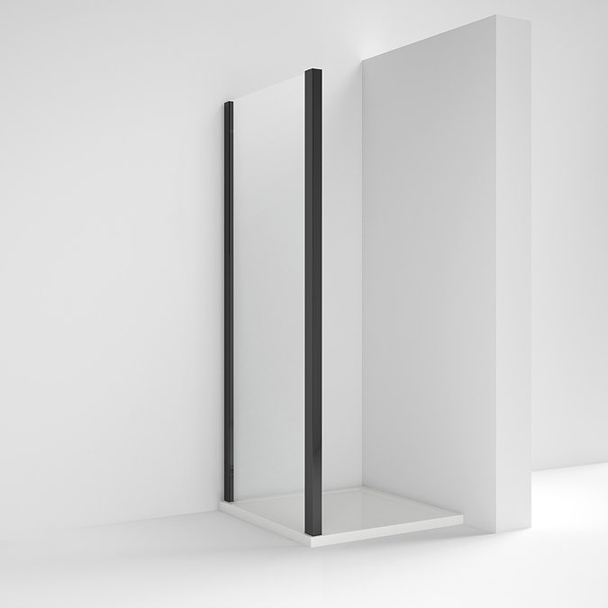 Toreno Matt Black 760 x 1900mm Side Panel