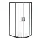 Toreno Matt Black 760 x 900mm Offset Quadrant Shower Enclosure without Tray