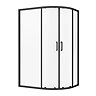 Toreno Matt Black 800 x 1000mm  Offset Quadrant Shower Enclosure without Tray