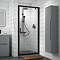Toreno Matt Black 800 x 1900 Pivot Shower Door