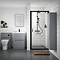 Toreno Matt Black 800 x 1900 Pivot Shower Door